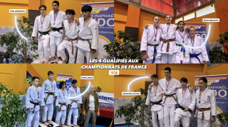 Image de l'actu 'week-end 06 et 07 avril - 4 qualifications aux championnats de france et un nouveau ceinture noire !!'